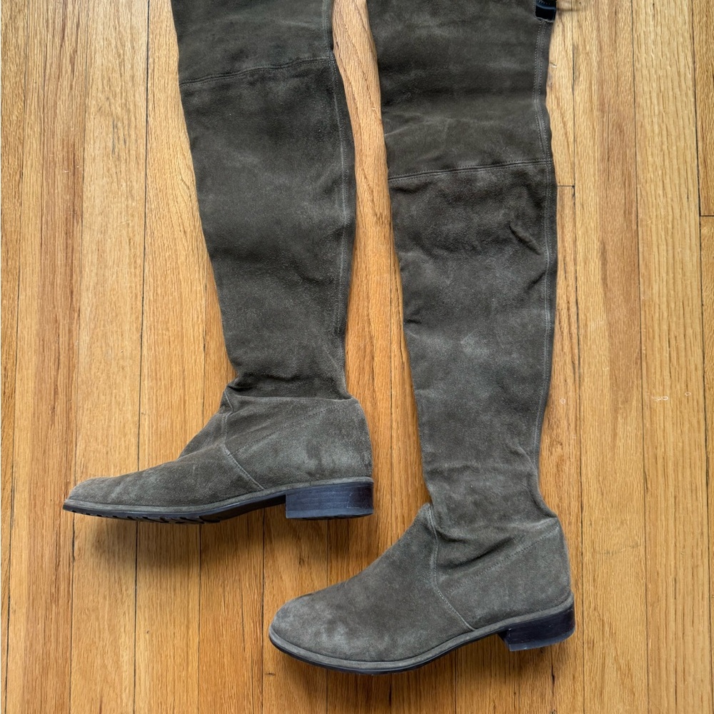 STUART WEITZMAN Suede over-the-knee boots